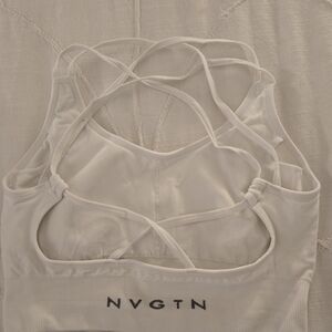 NVGTN Women's Ivory Strappy Sports Bra